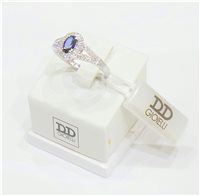 Anello Davite & Delucchi Donna in Oro bianco Zaffiro 0.6 Ct 54025068DD-15